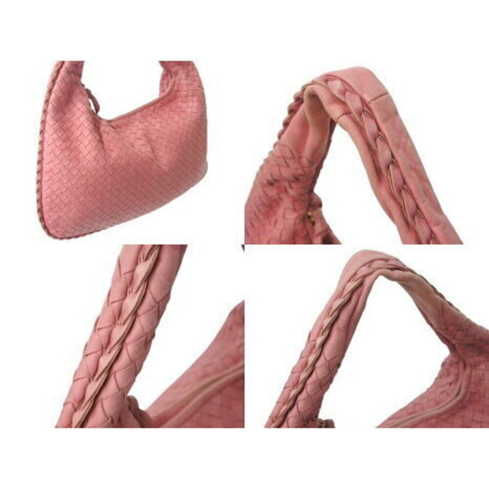 Bottega Veneta Intrecciato Hobo Hobo Shoulder Bag Pink Leather - Picture 4 of 8
